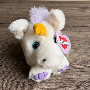 Swibco Puffkins "Magic" Unicorn Plush Beanie 1994/1998 Tag Errors